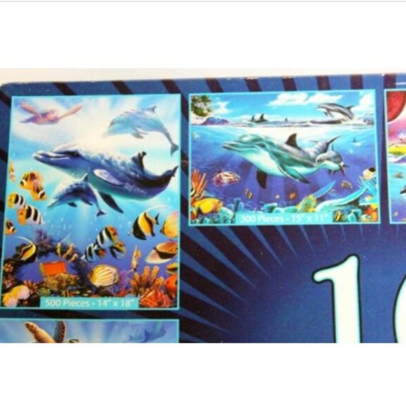 7 Ceaco Puzzles Set Seaside Ocean Beach Coral Ree - Picture 3 of 7
